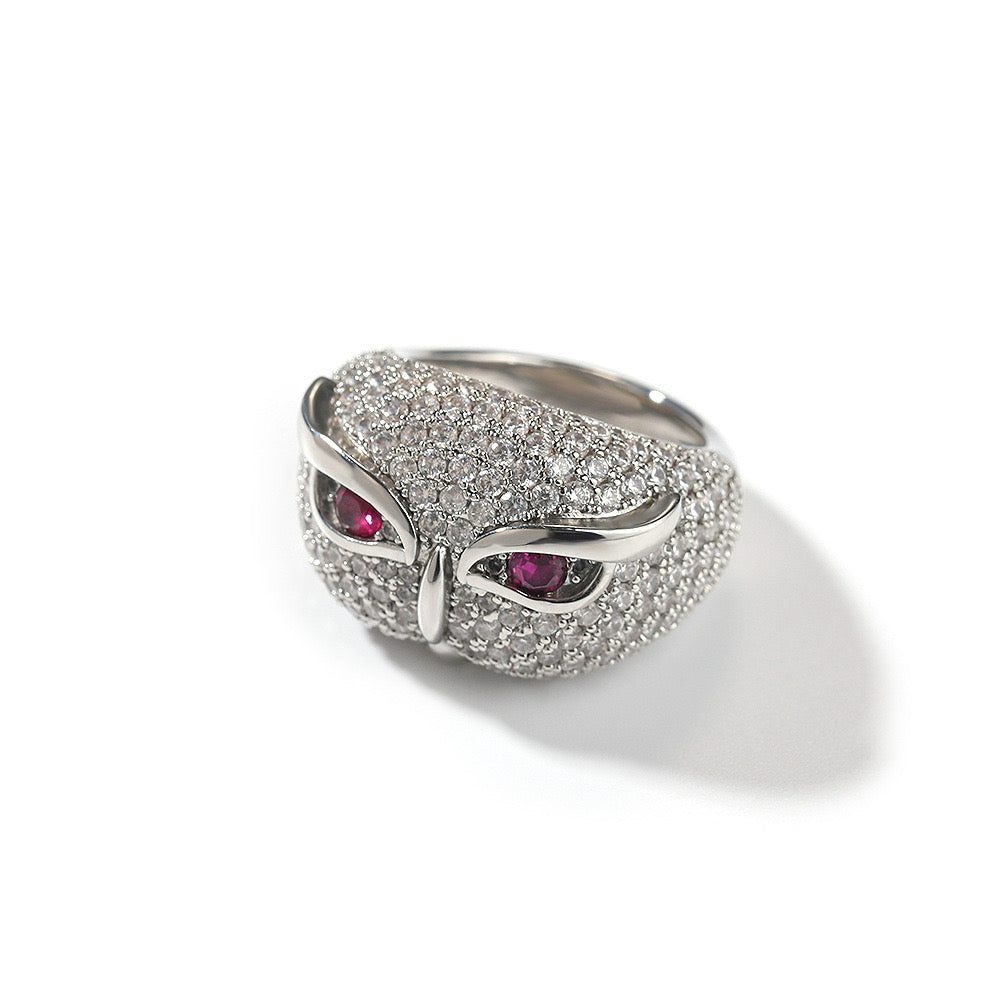 Hip Hop jewelry Owl ring-Silver