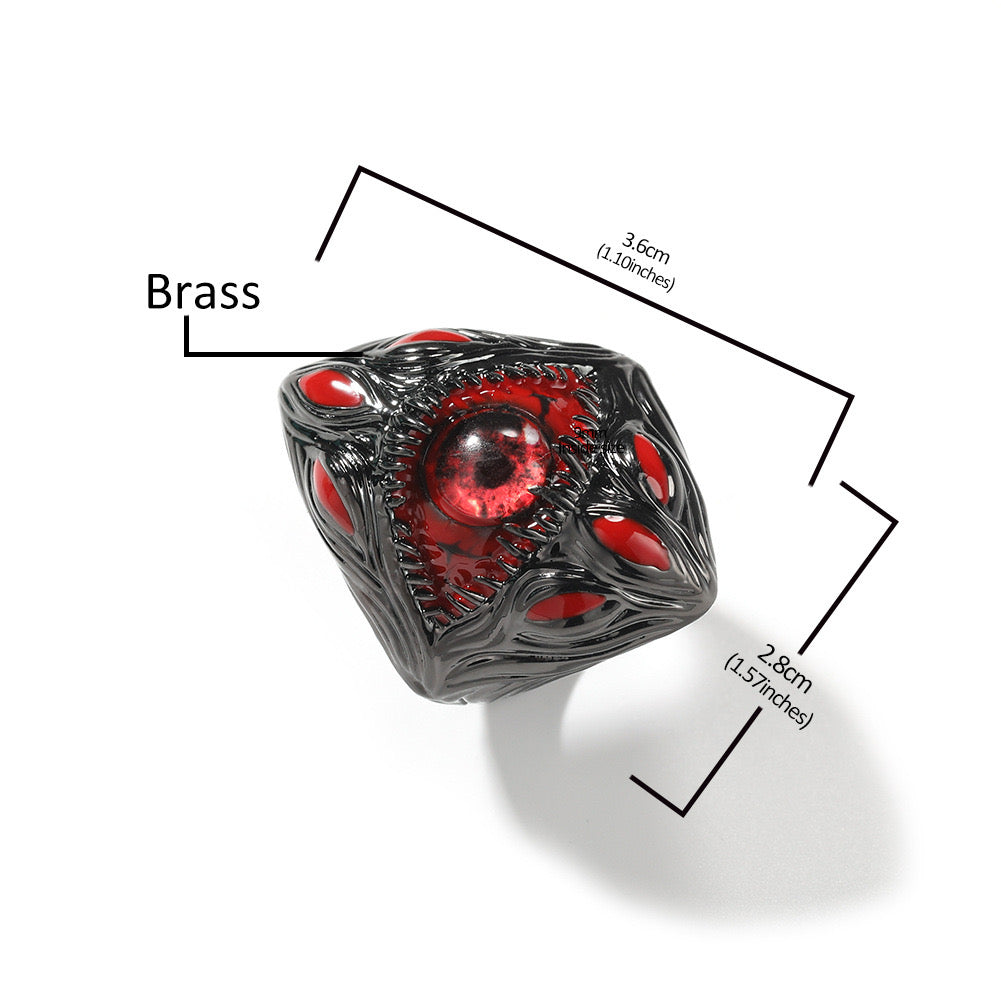 Hip hop jewelry Red Parasitic Ring