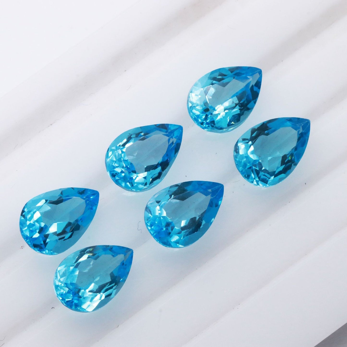 Natural Swiss blue topaz teardrop -Price to be negotiate