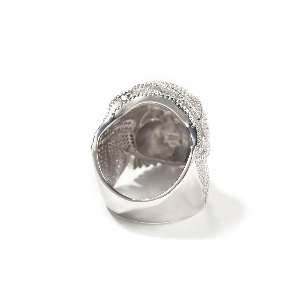 Hip hop jewelry portrait  ring-Silver