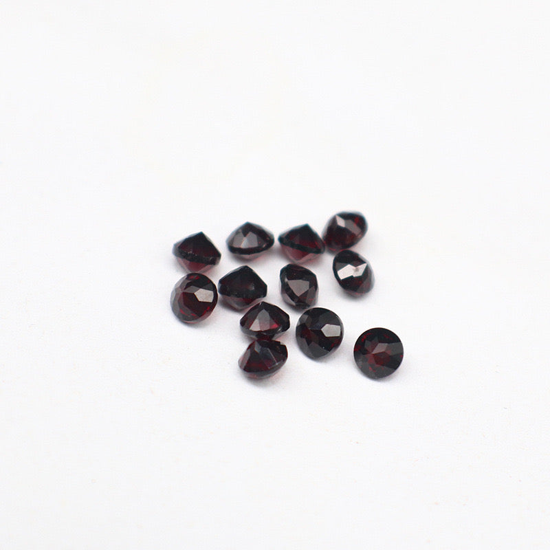 Natural garnet round faceted shaped-Price to be negotiate