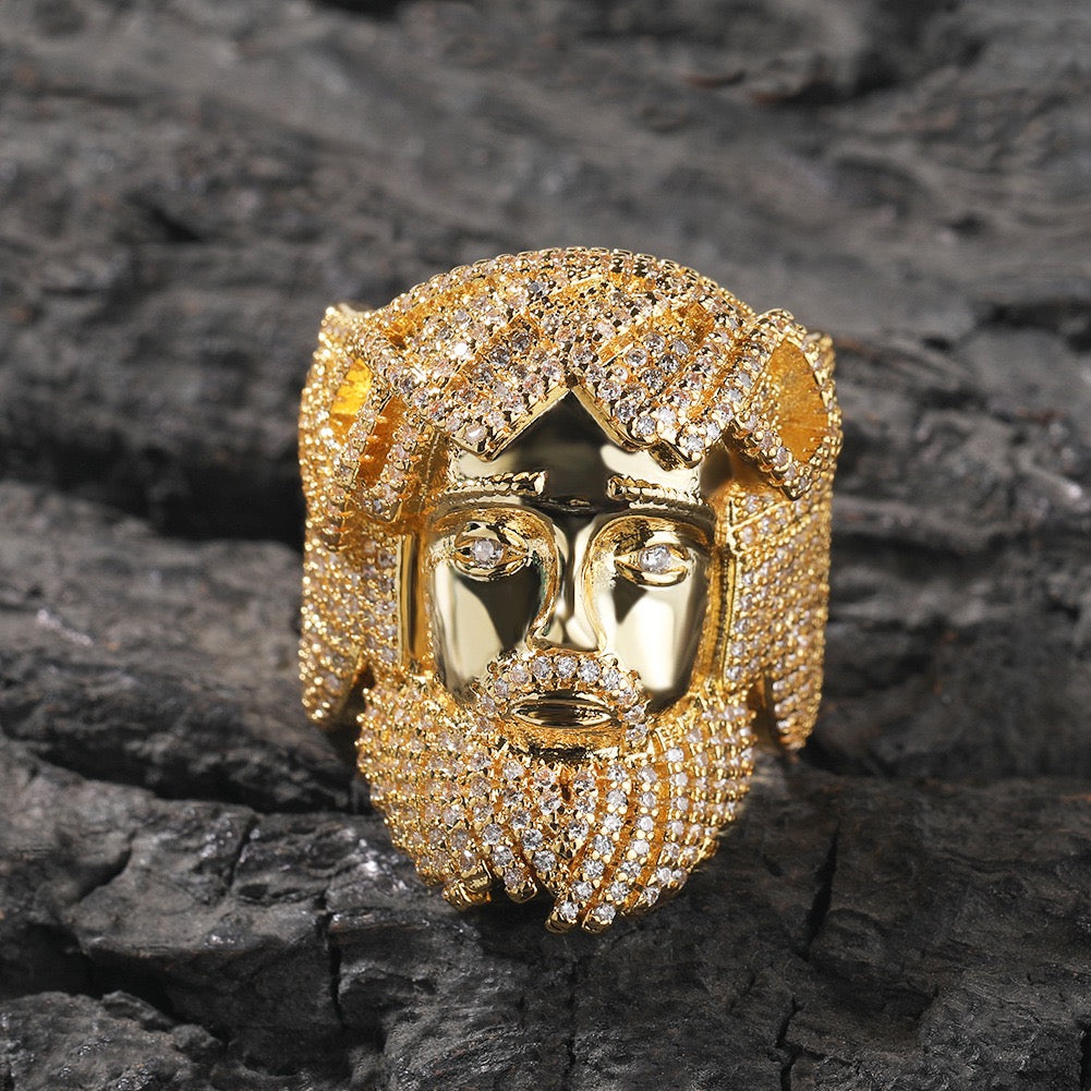 Hip hop jewelry portrait  ring-Gold