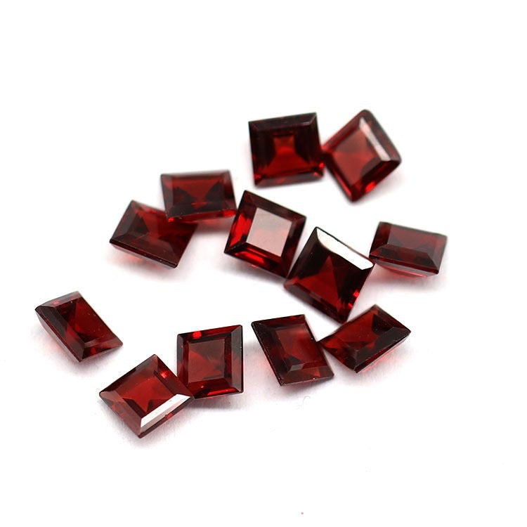 Natural garnet square shaped-Price to be negotiate