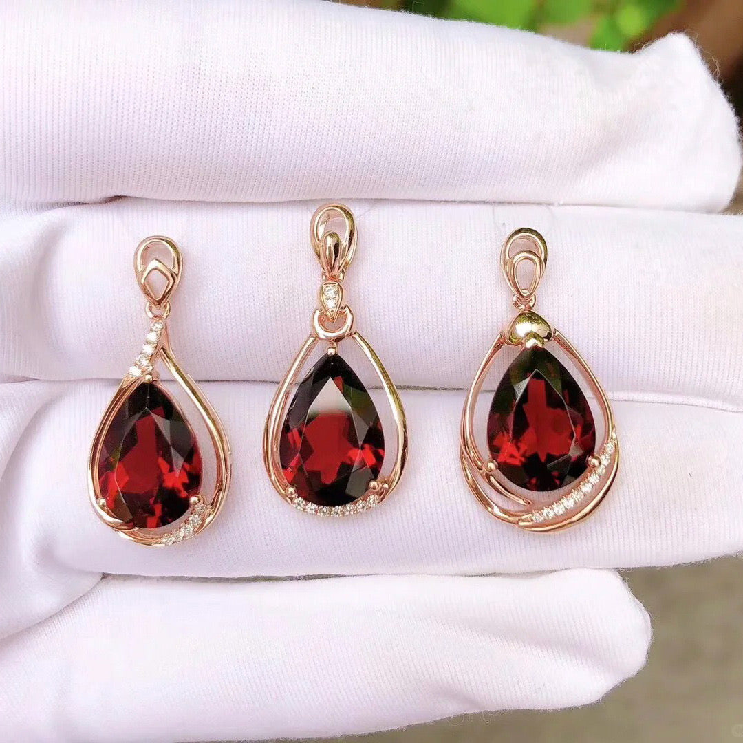 Natural garnet faceted teardrop shaped-Price to be negotiate