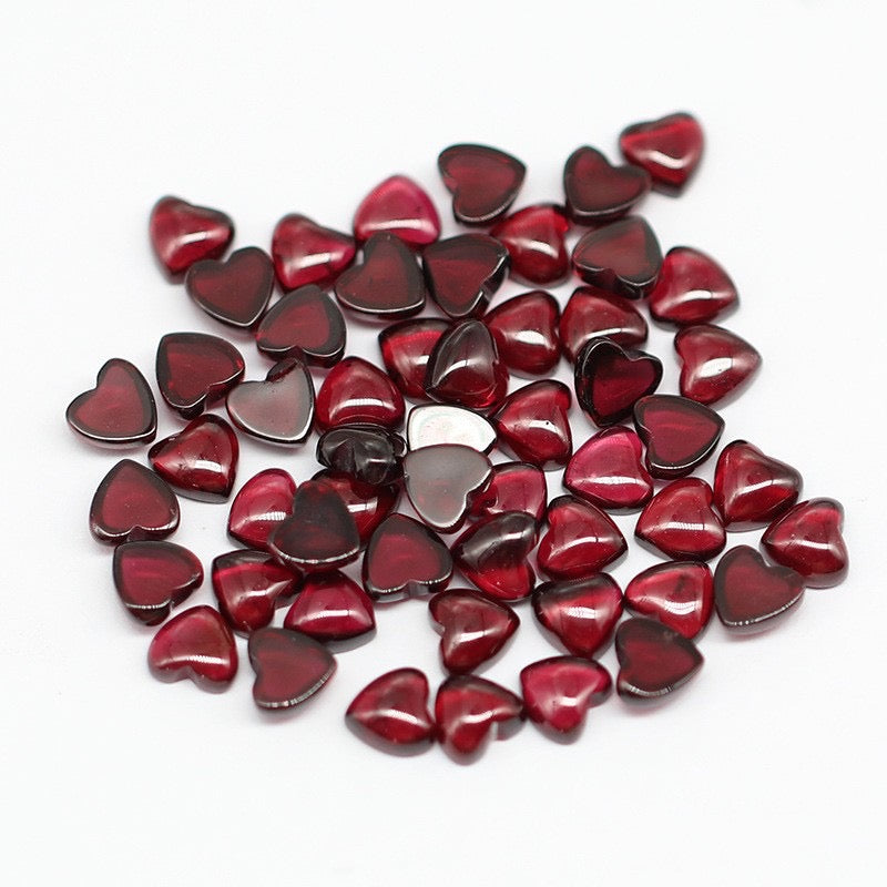 Natural rose garnet heart shaped-Price to be negotiate