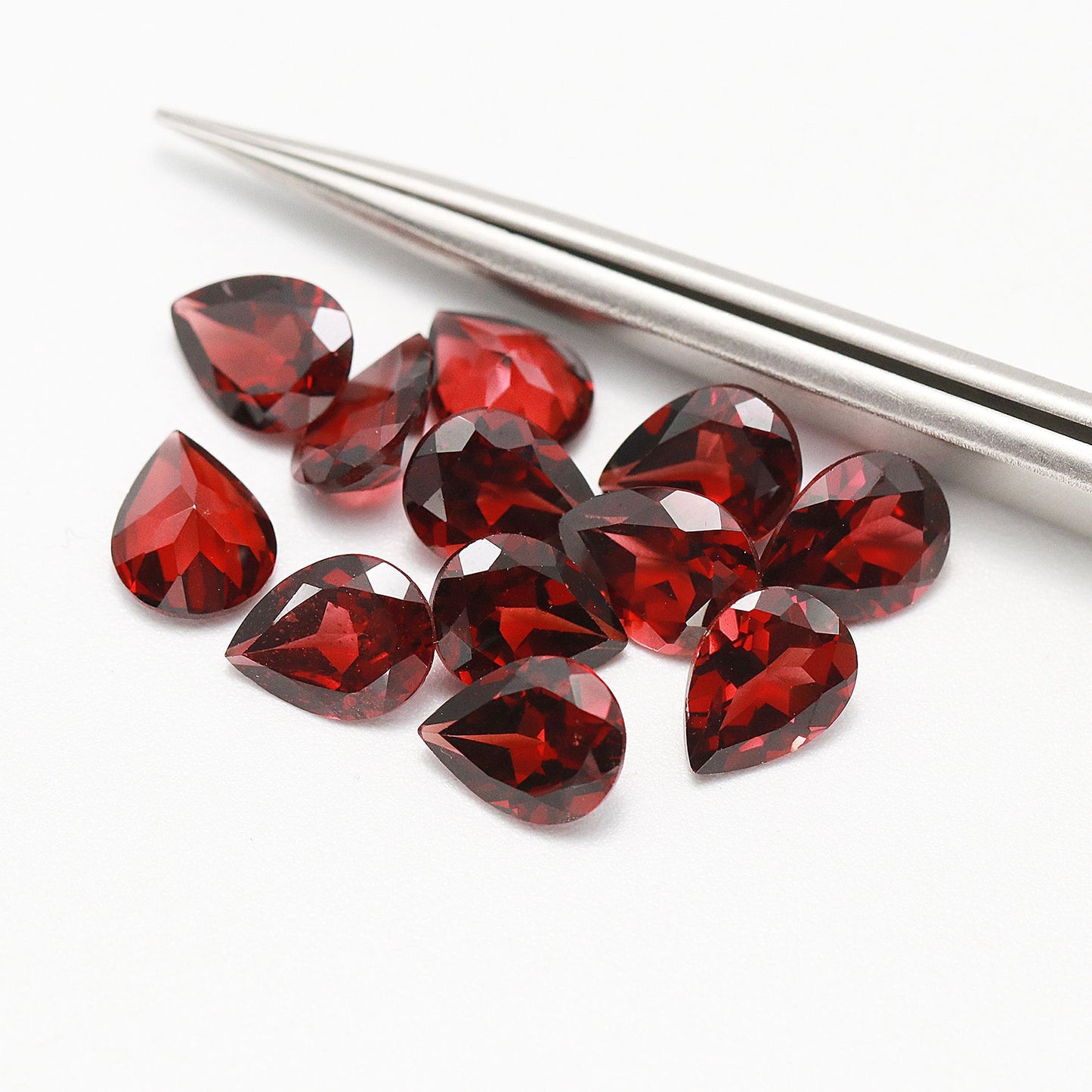 Natural garnet faceted teardrop shaped-Price to be negotiate