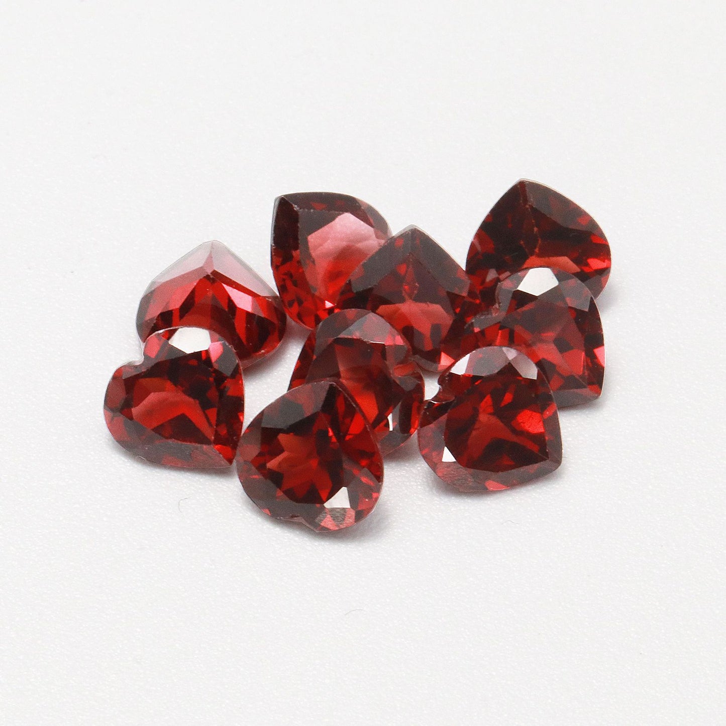 Natural garnet faceted heart-shaped-Price to be negotiate