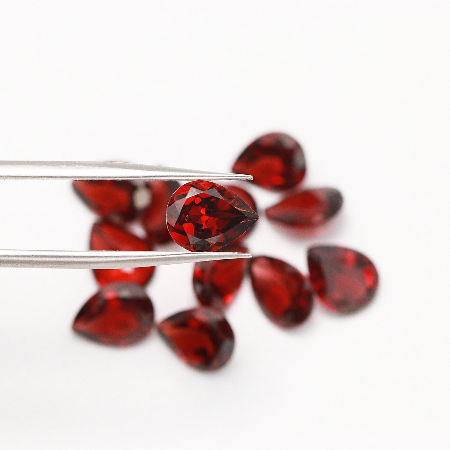 Natural garnet faceted teardrop shaped-Price to be negotiate