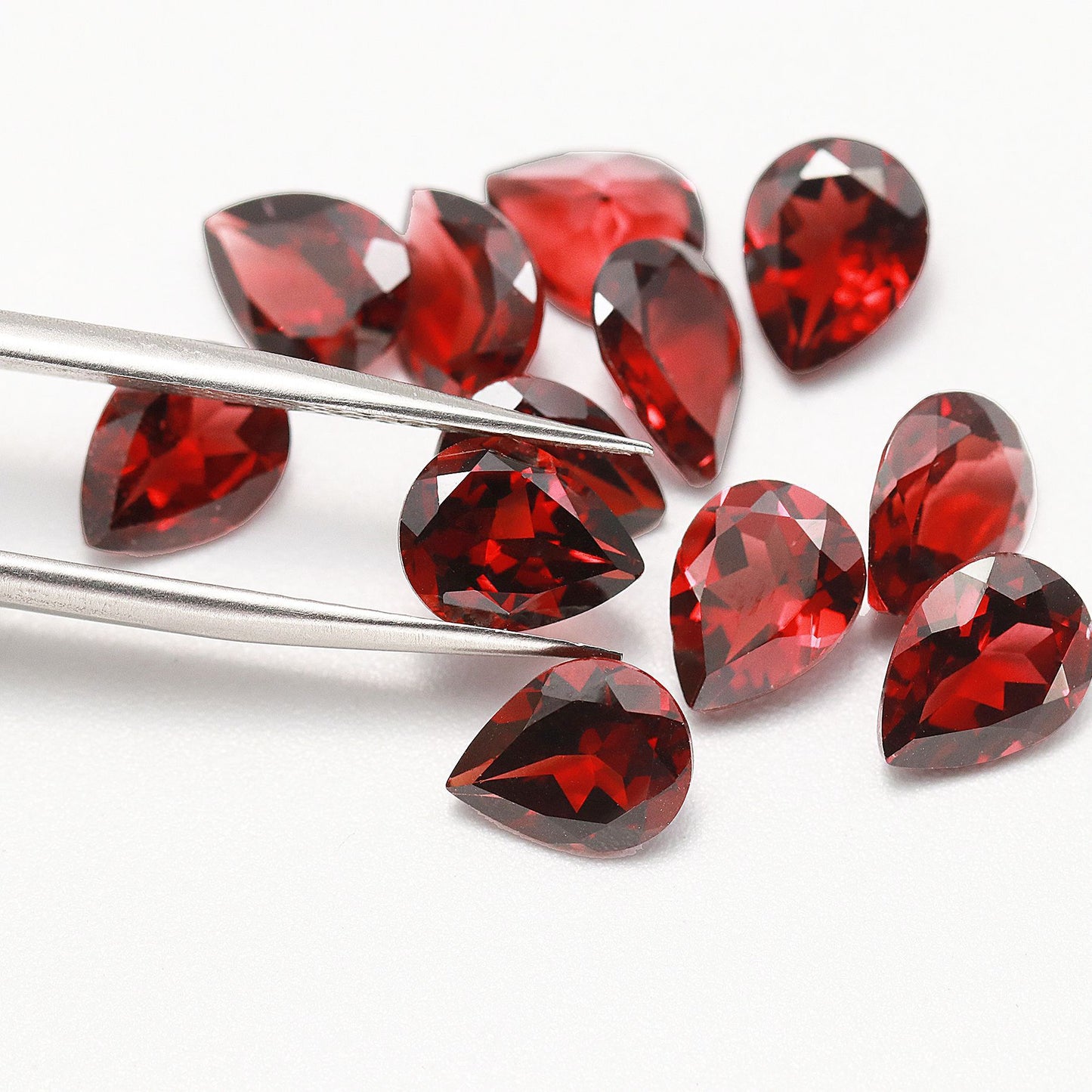 Natural garnet faceted teardrop shaped-Price to be negotiate