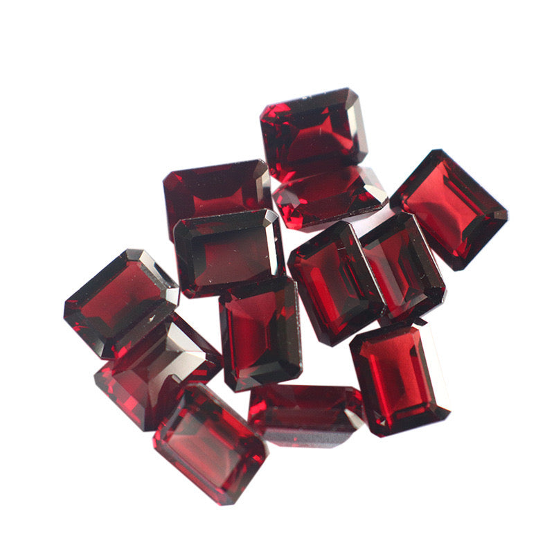 Natural garnet faceted rectangular shaped-Price to be negotiate