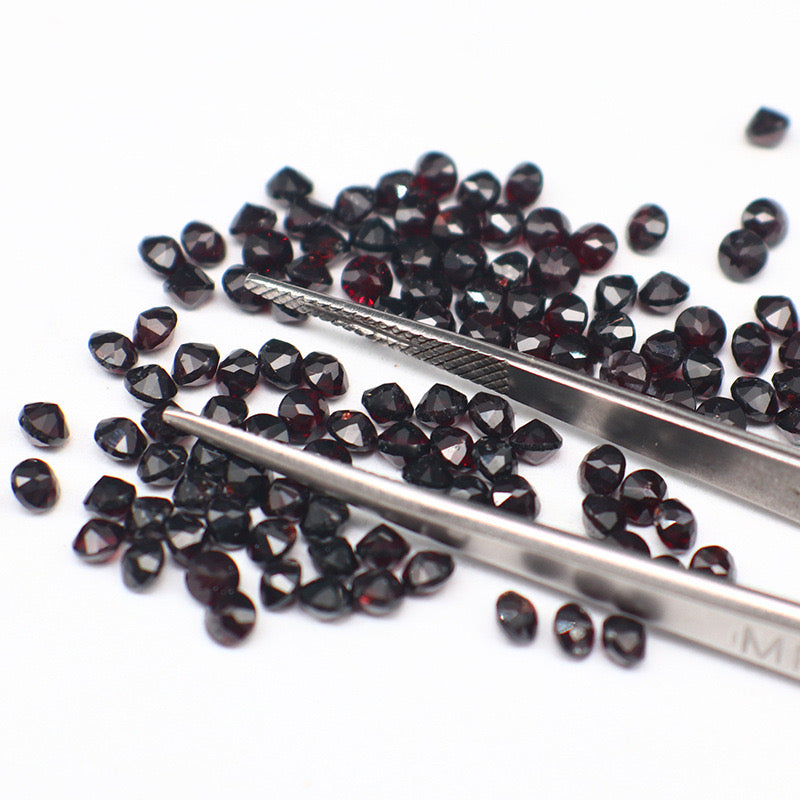 Natural garnet round faceted shaped-Price to be negotiate