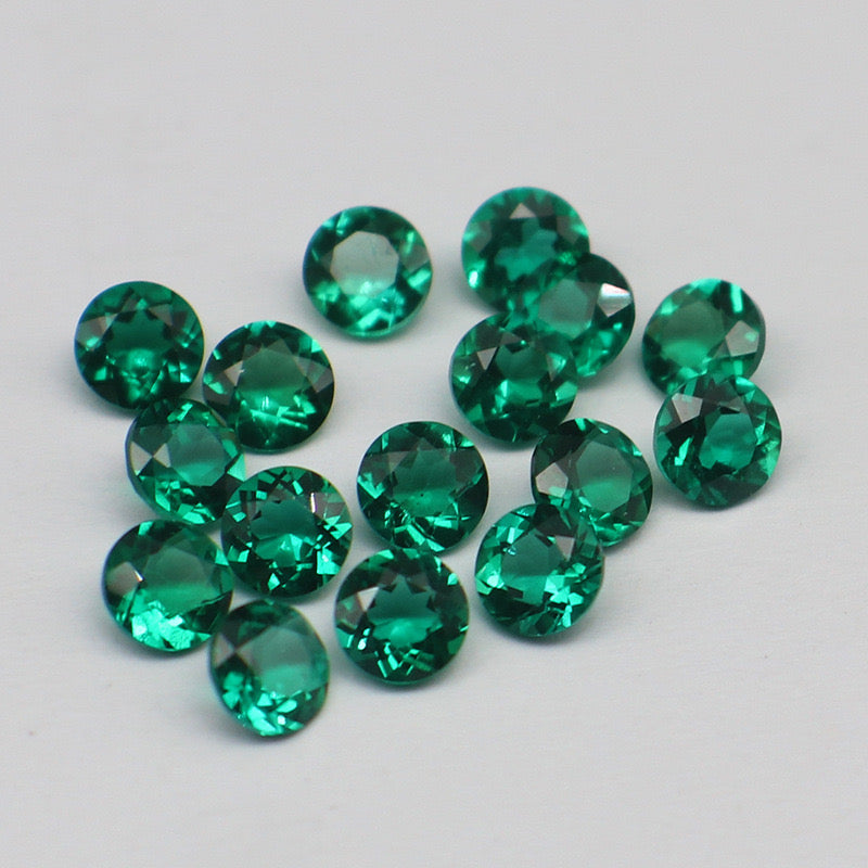 Created round emerald gemstones-To be negotiate