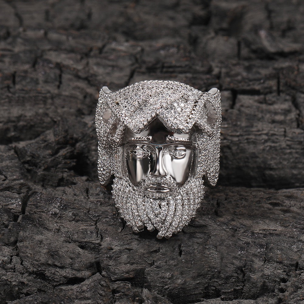 Hip hop jewelry portrait  ring-Silver