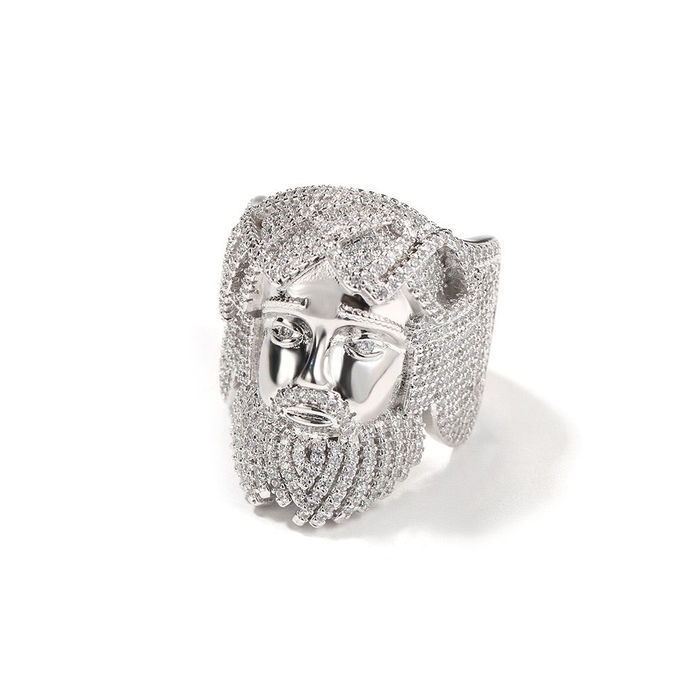 Hip hop jewelry portrait  ring-Silver