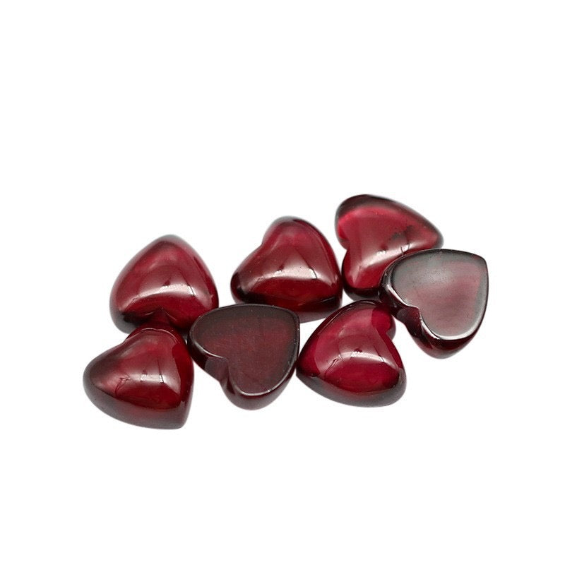 Natural rose garnet heart shaped-Price to be negotiate