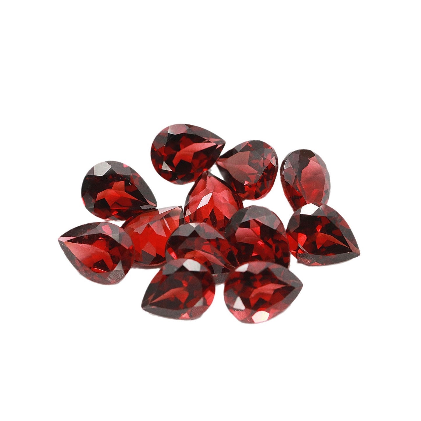 Natural garnet faceted teardrop shaped-Price to be negotiate