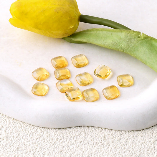 Natural Citrine square flat bottom -Price to be negotiate