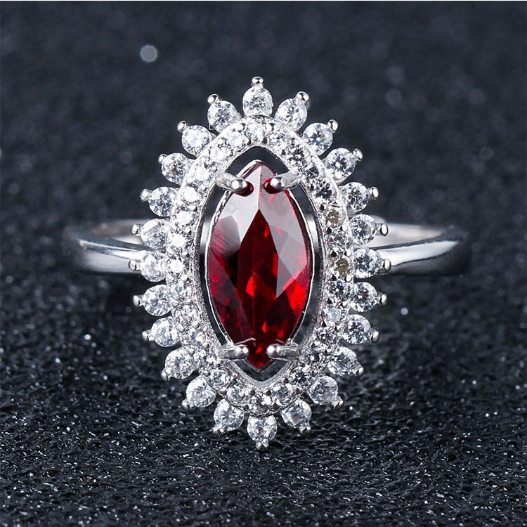 Natural garnet faceted marquise-Price to be negotiate