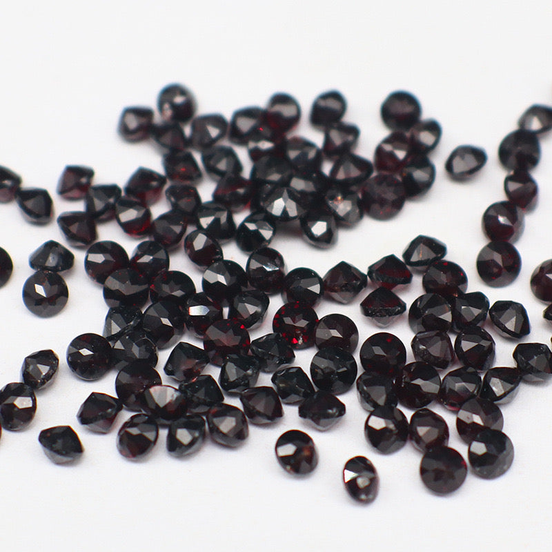 Natural garnet round faceted shaped-Price to be negotiate