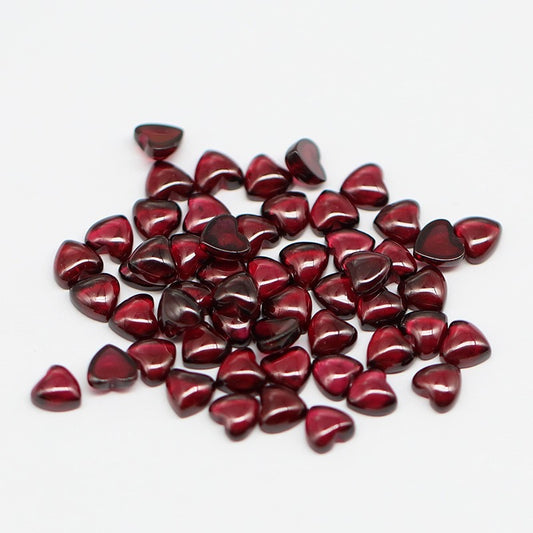 Natural rose garnet heart shaped-Price to be negotiate