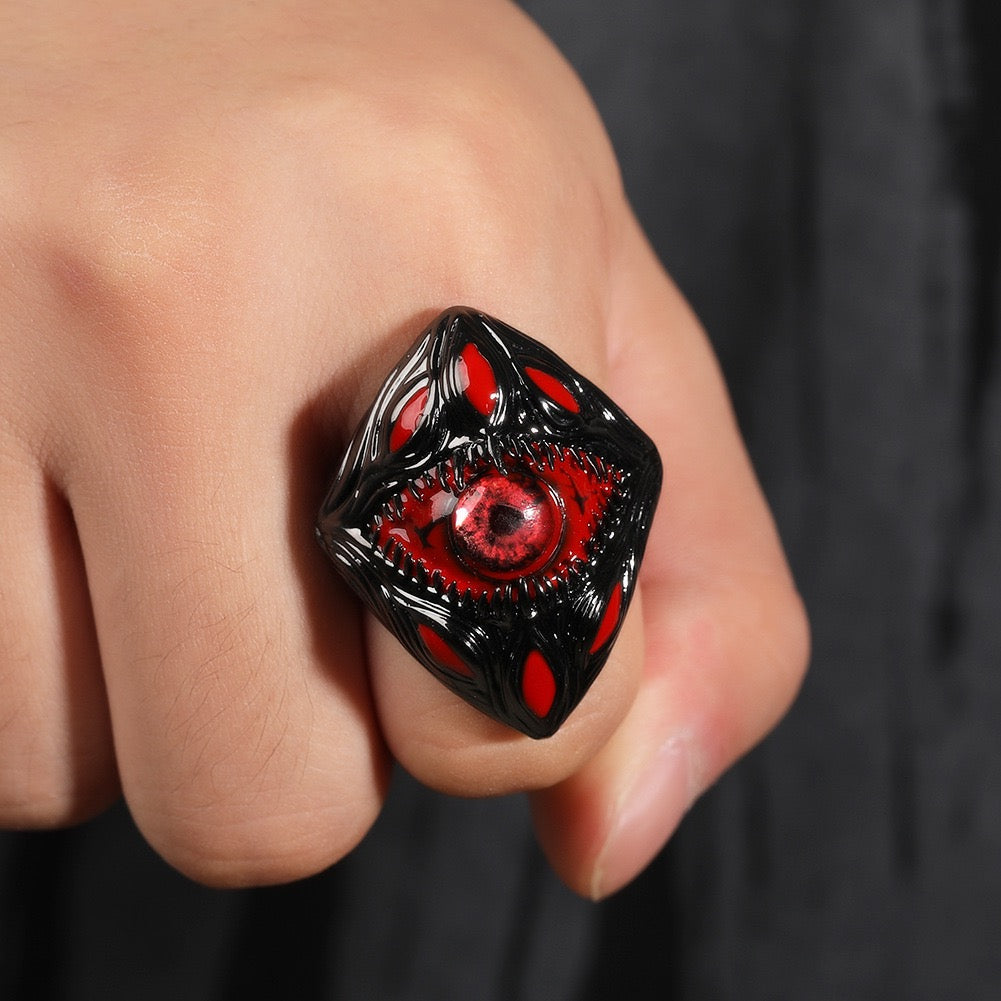 Hip hop jewelry Red Parasitic Ring