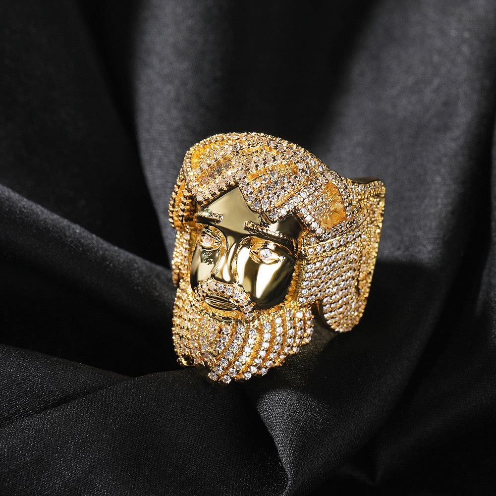 Hip hop jewelry portrait  ring-Gold