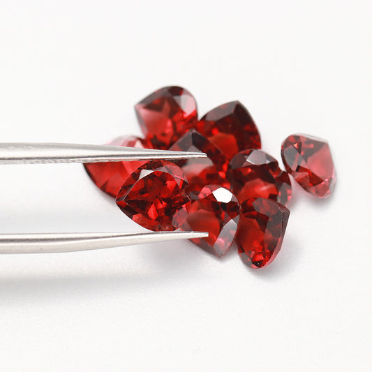 Natural garnet faceted heart-shaped-Price to be negotiate