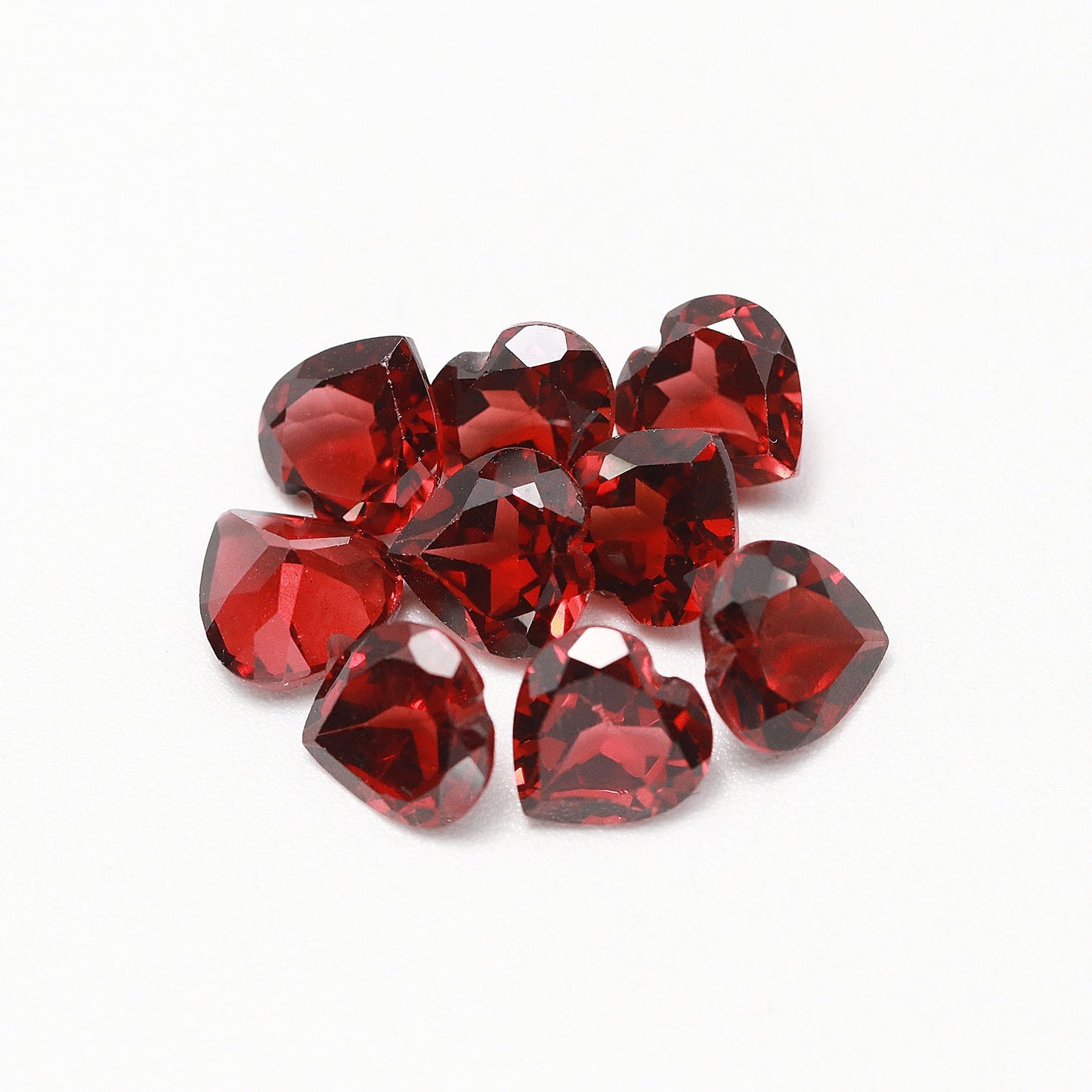 Natural garnet faceted heart-shaped-Price to be negotiate