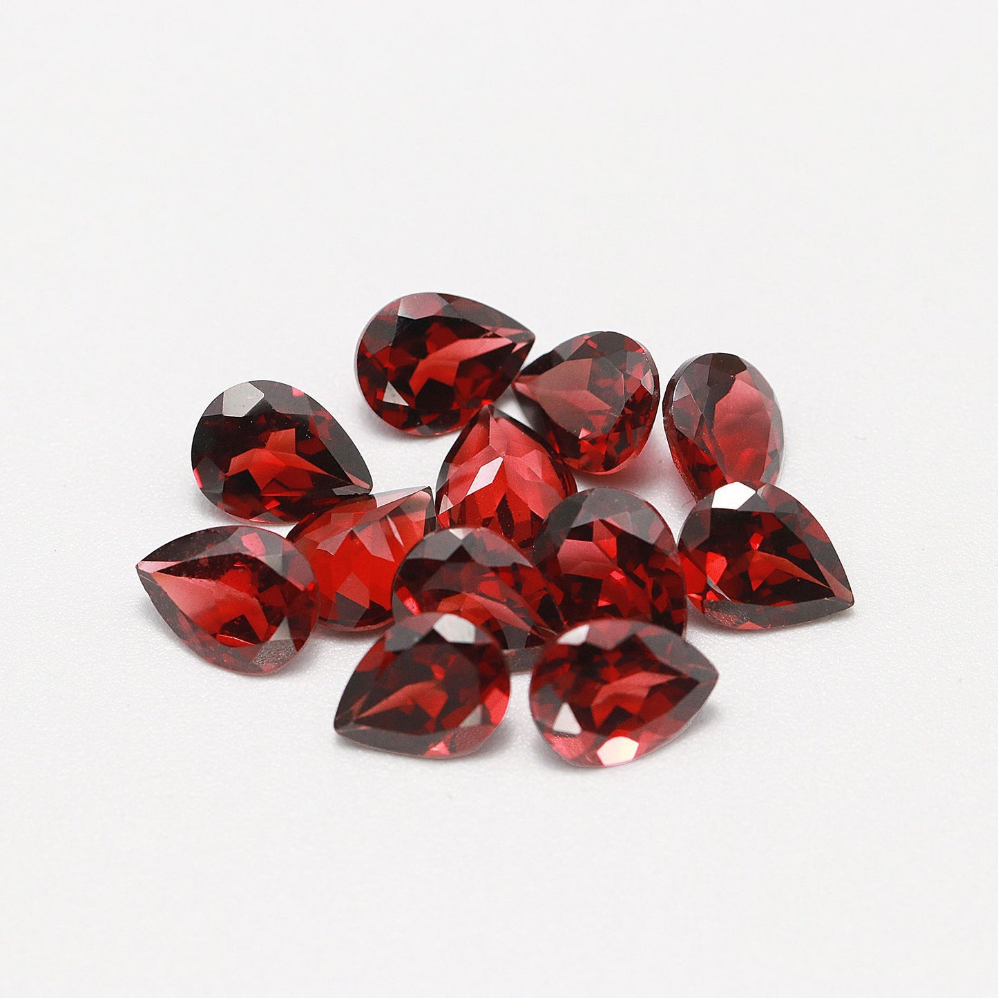 Natural garnet faceted teardrop shaped-Price to be negotiate