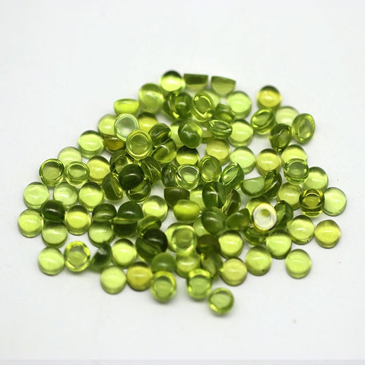 Natural peridot round cabochon shape -Price to be negotiate