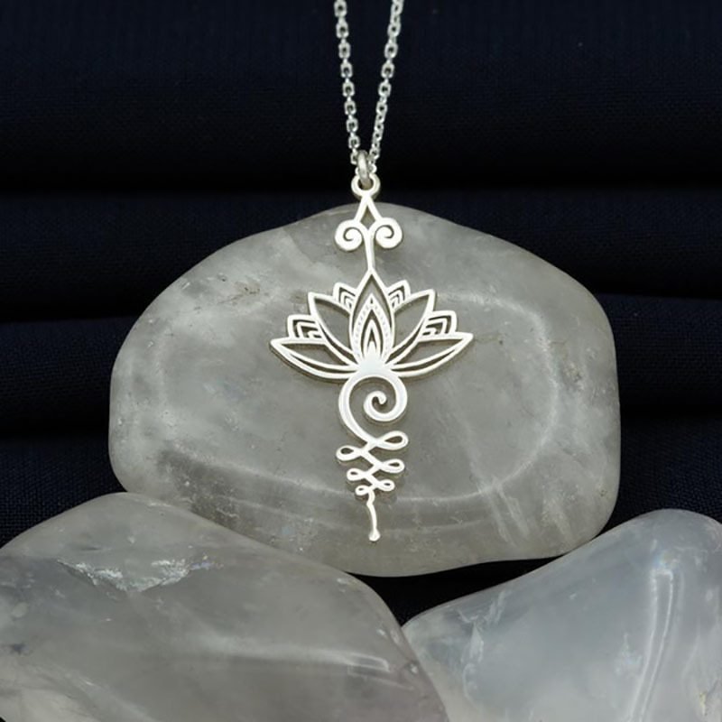 Lotus Flower Pendant Necklace - 图片 2
