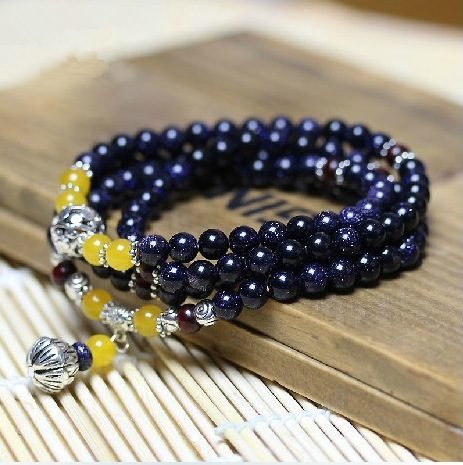Sandstone Mala Beads Bracelet - 图片 2