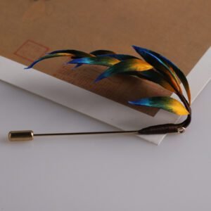 Bamboo Leaf Brooch
