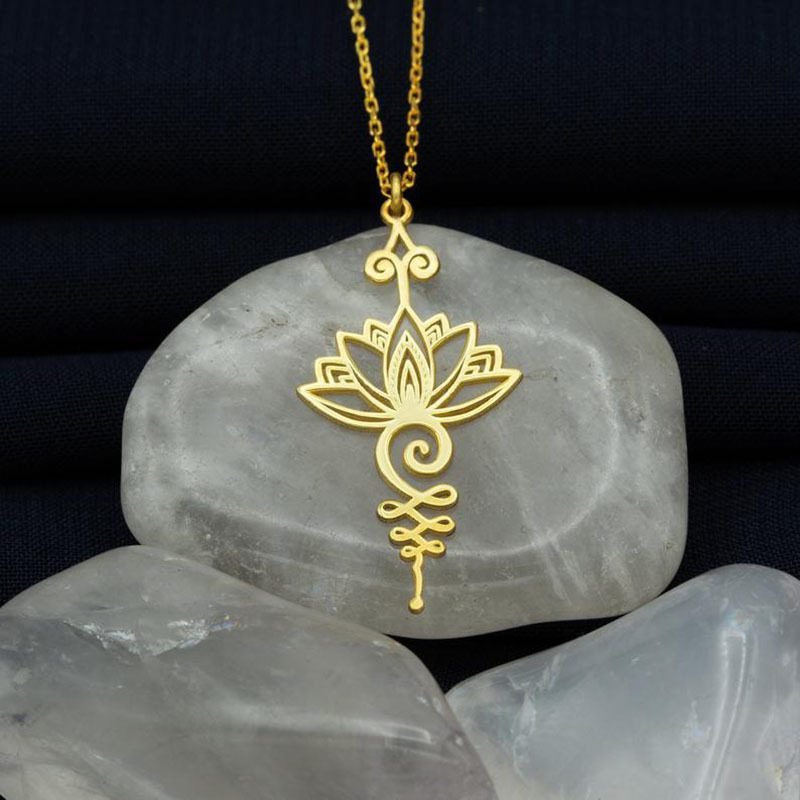 Lotus Flower Pendant Necklace