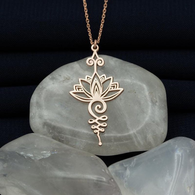 Lotus Flower Pendant Necklace - 图片 3