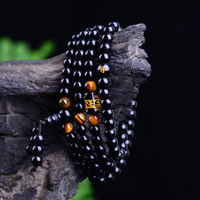 6mm Obsidian Bracelet - 图片 2