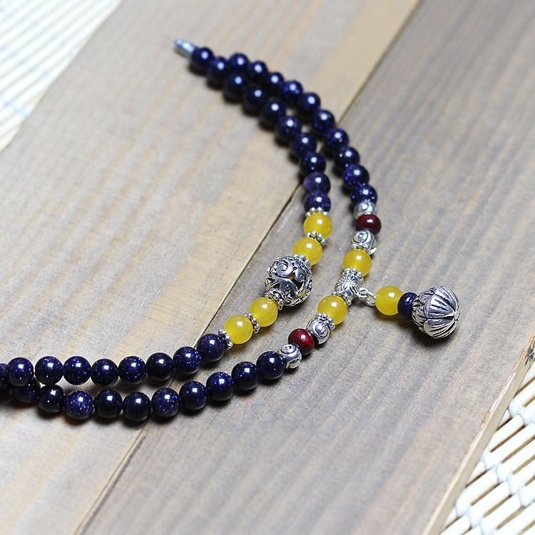 Sandstone Mala Beads Bracelet - 图片 4